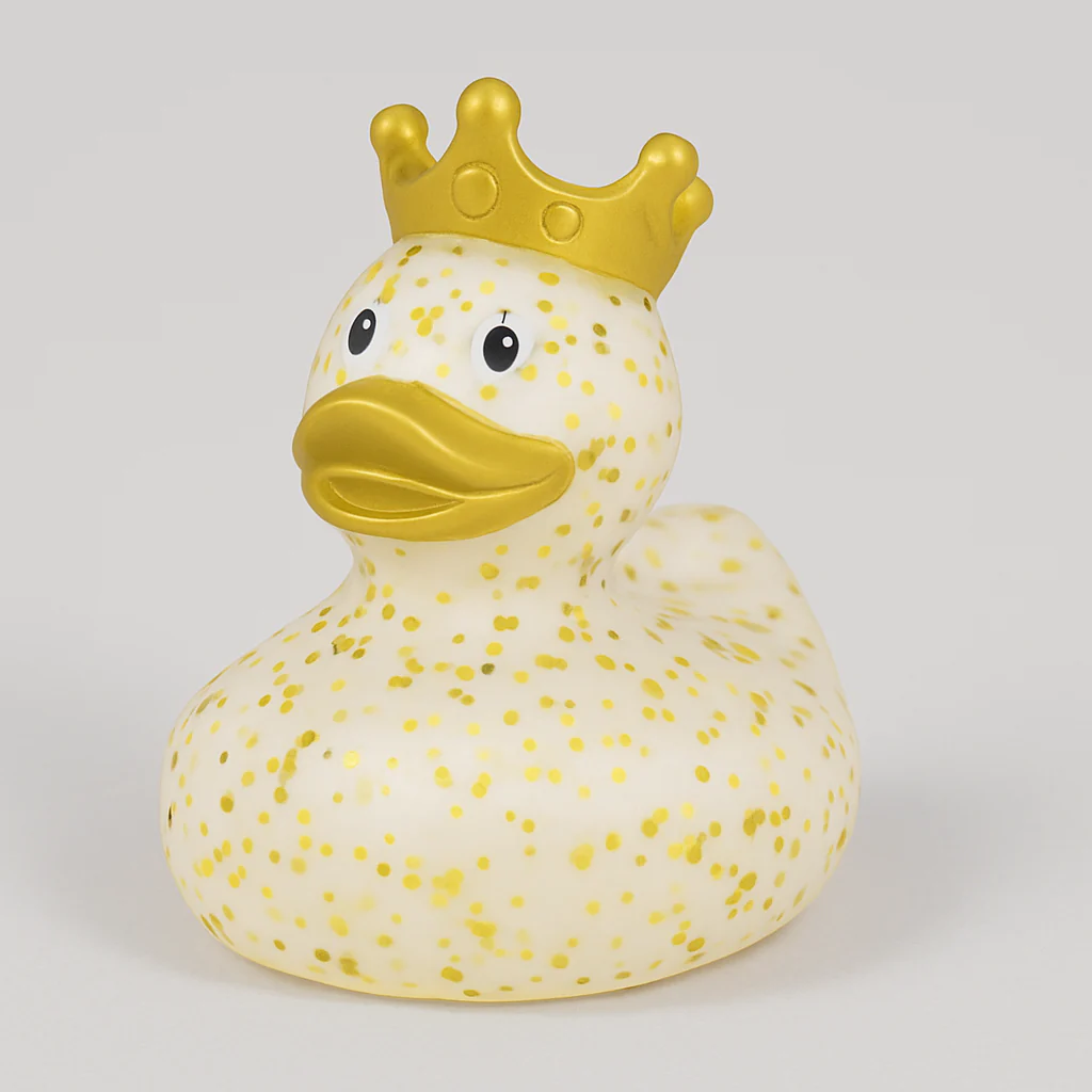 Glitter Duck with Crown, Gold - Image 2