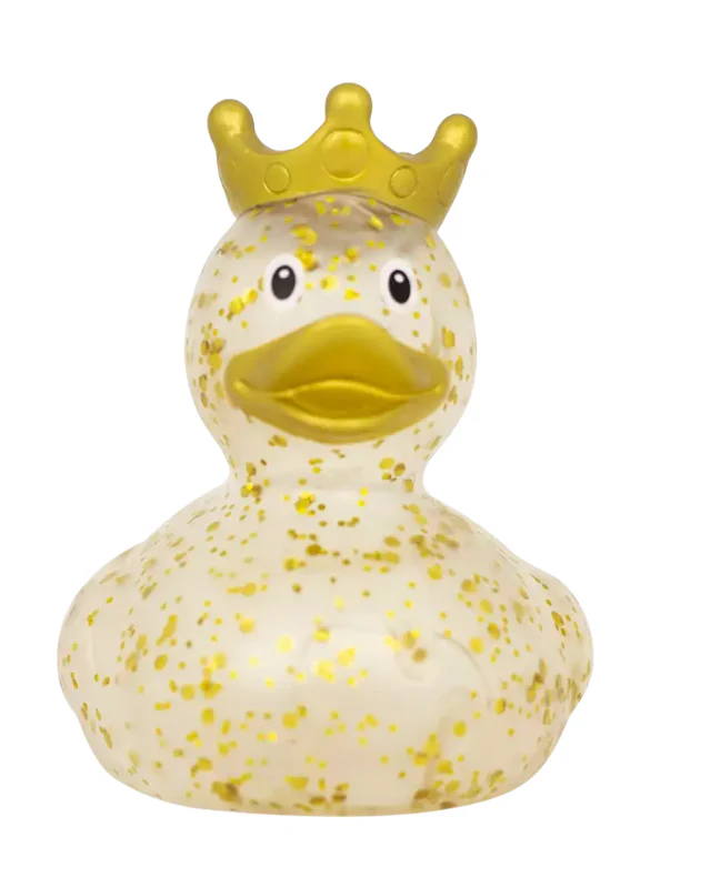 Glitter Duck with Crown, Gold - Image 4